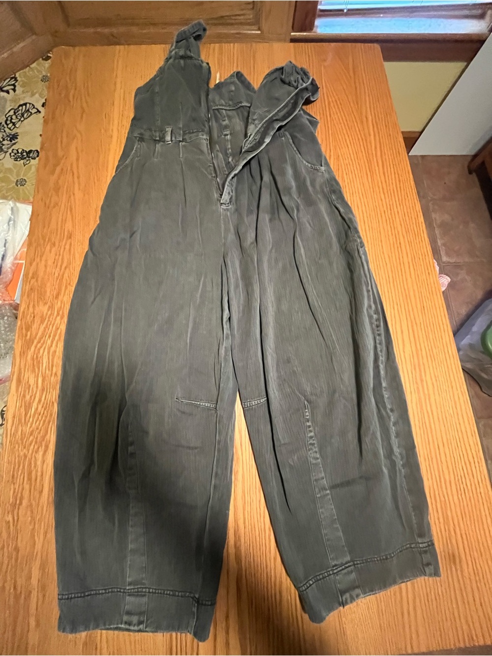 Free People We The Free Good Luck Barrel Overalls Size M